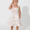 Cleobella Littles Jolene Dresswatercolor Ikat Beige-Kids Littles